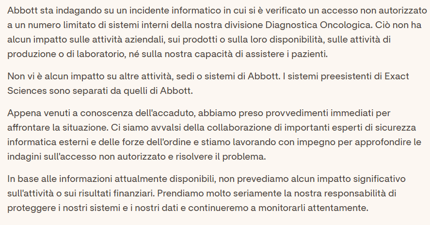 EY, Abbott e Coca-Cola colpite da data breach, estorsioni e ransomware 4 image 464
