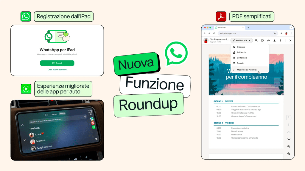 WhatsApp arriva davvero su iPad e rinnova CarPlay, Android Auto e PDF 5 image 650