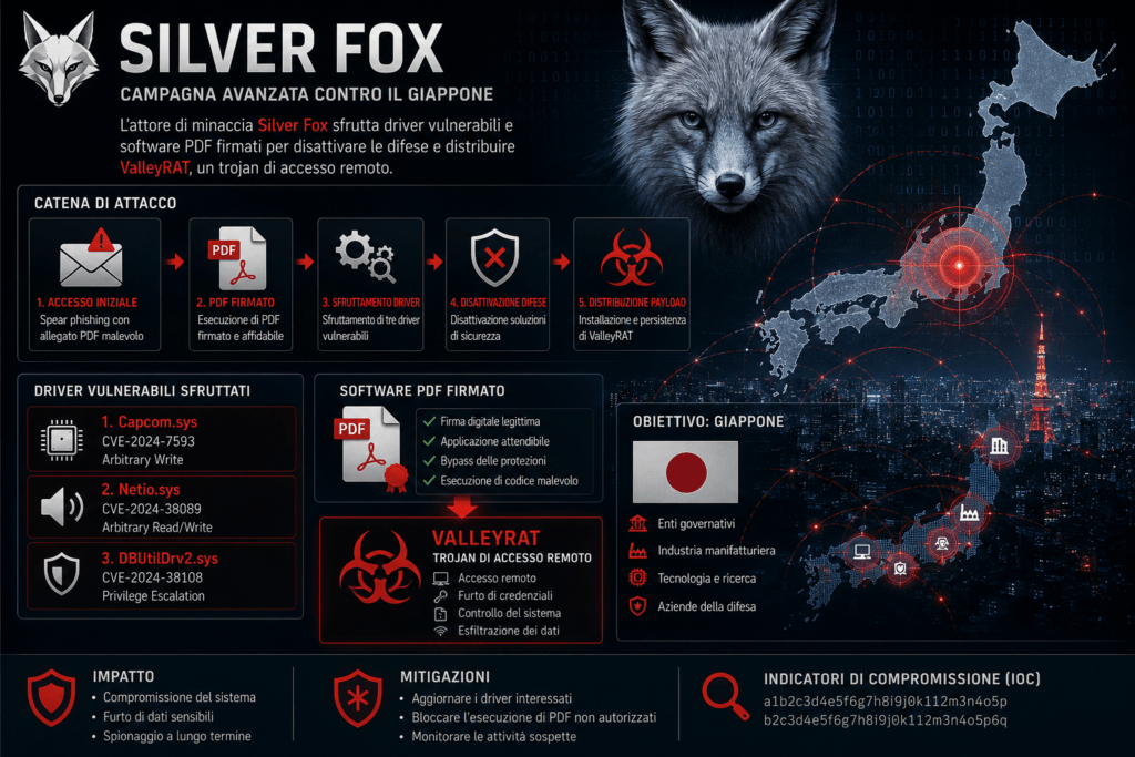 Silver Fox usa driver vulnerabili per spegnere gli antivirus e installare ValleyRAT 5 image 833