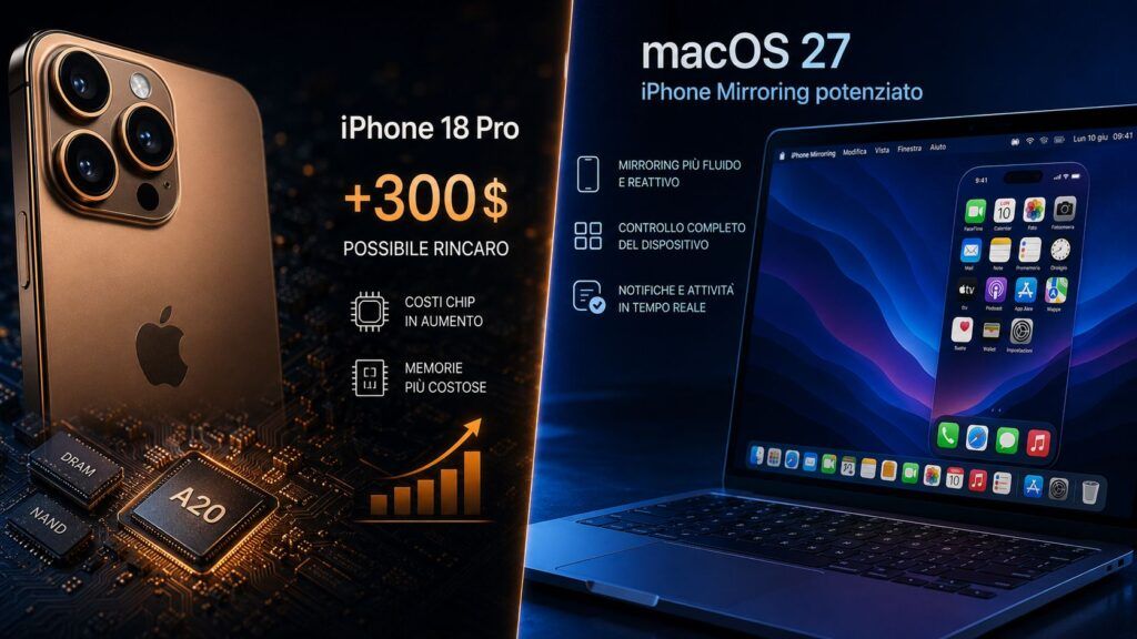 iPhone 18 Pro verso i 1.399 dollari per la crisi di chip e memorie 2 iphone 18 pro prezzo 1399 dollari