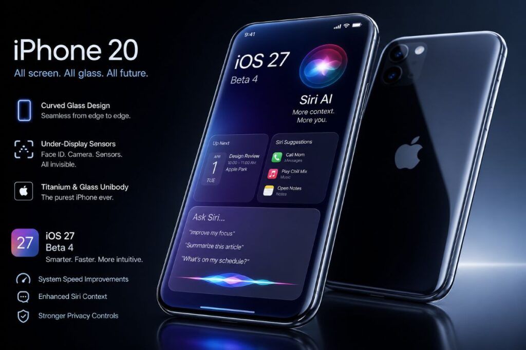 iPhone 20 potrebbe eliminare Dynamic Island con un design tutto vetro 3 iphone 20 design tutto vetro