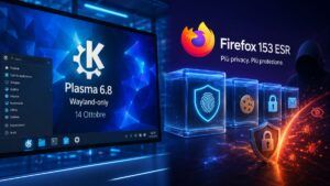 KDE Plasma 6.8 diventa Wayland-only mentre Firefox 153 inaugura il nuovo ciclo ESR 3 KDE Plasma 6.8 diventa Wayland-only mentre Firefox 153 inaugura il nuovo ciclo ESR
