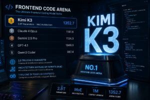 Kimi K3 guida la Frontend Code Arena e sfida Claude Fable 5 nel coding 3 Kimi K3 guida la Frontend Code Arena e sfida Claude Fable 5 nel coding