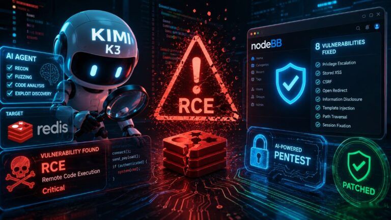 kimi k3 zero day redis nodebb falle scoperte ia