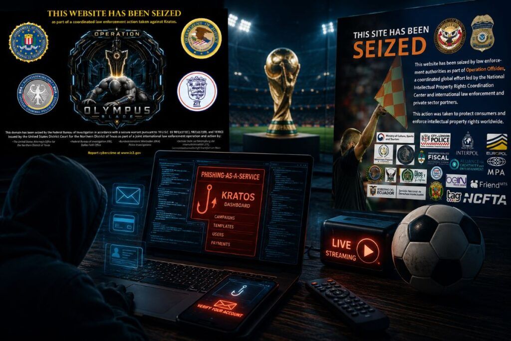Kratos smantellata e oltre mille domini pirata del Mondiale sequestrati 2 kratos phishing streaming mondiale