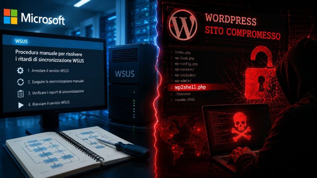 Microsoft rilascia fix manuale per WSUS mentre crescono gli attacchi RCE su WordPress 2 microsoft fix wsus attacchi rce wordpress wp2shell