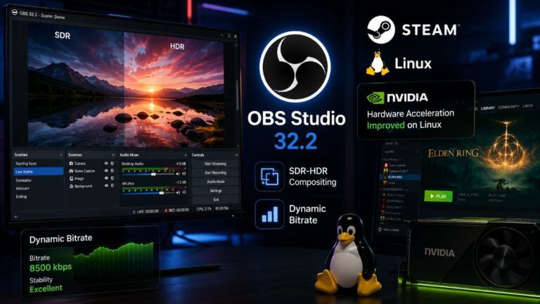 obs studio 32 2 sdr hdr steam nvidia linux