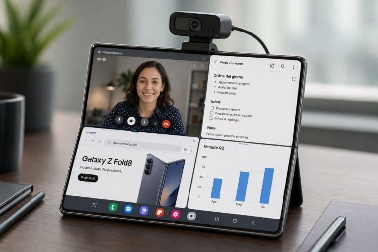 one ui 9 galaxy z fold 8 webcam rotazione