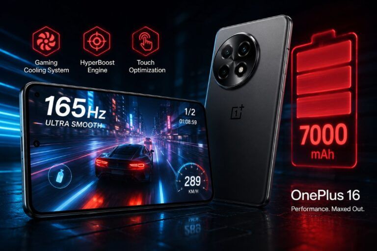 oneplus 16 display 165hz triplo chip gaming