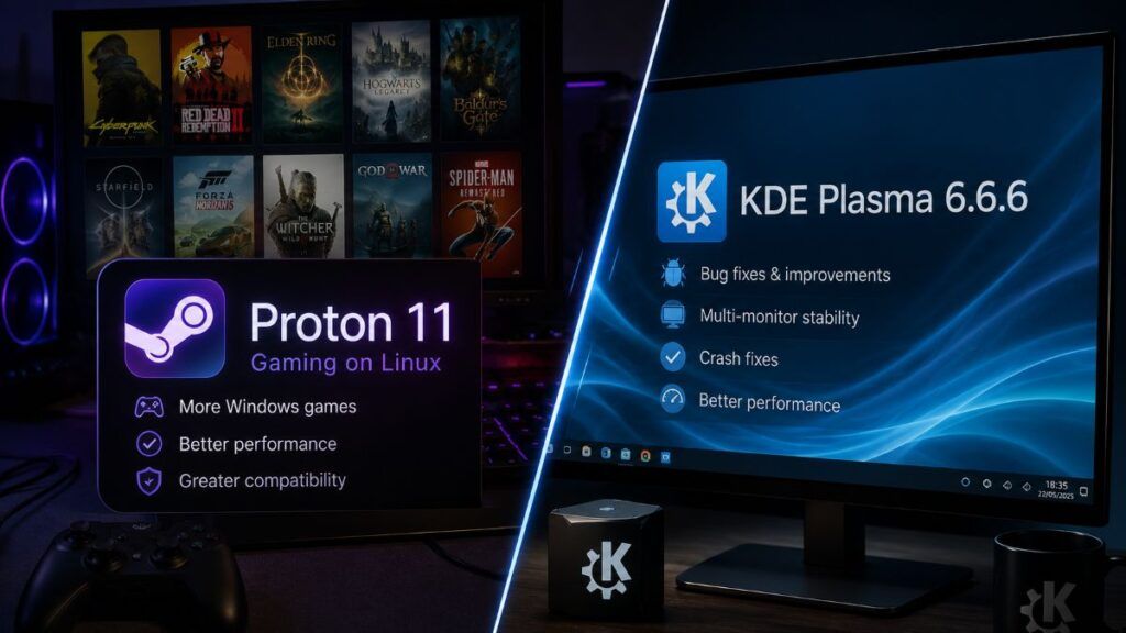 Proton 11 e KDE Plasma 6.6.6 migliorano gaming e stabilità del desktop Linux 2 proton 11 kde plasma 6 6 6