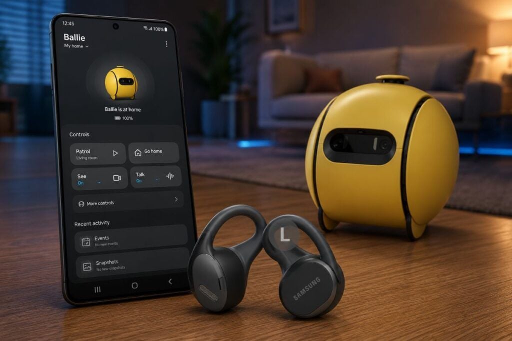 Samsung prepara Galaxy Buds open-ear e riporta Ballie dentro la casa connessa 2 samsung galaxy buds open ear ballie app