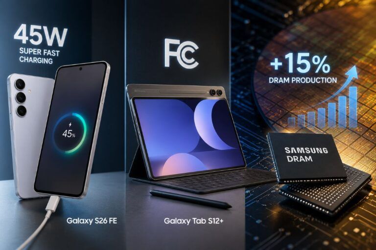 samsung s26 fe tab s12 plus dram