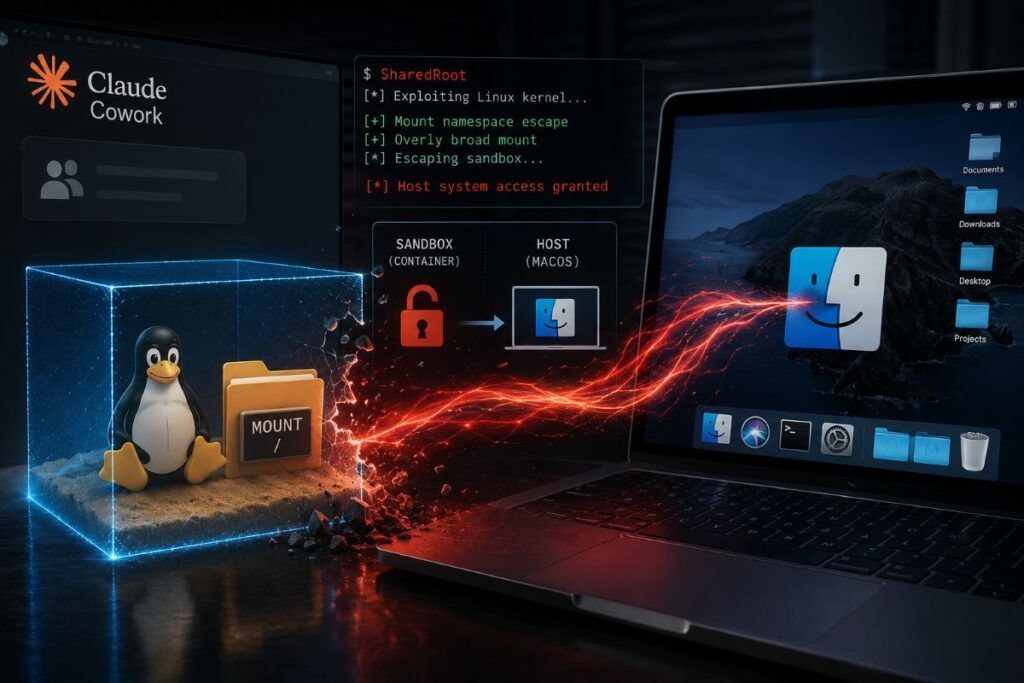 SharedRoot evade Claude Cowork e raggiunge tutti i file del Mac 2 sharedroot claude cowork sandbox escape macos