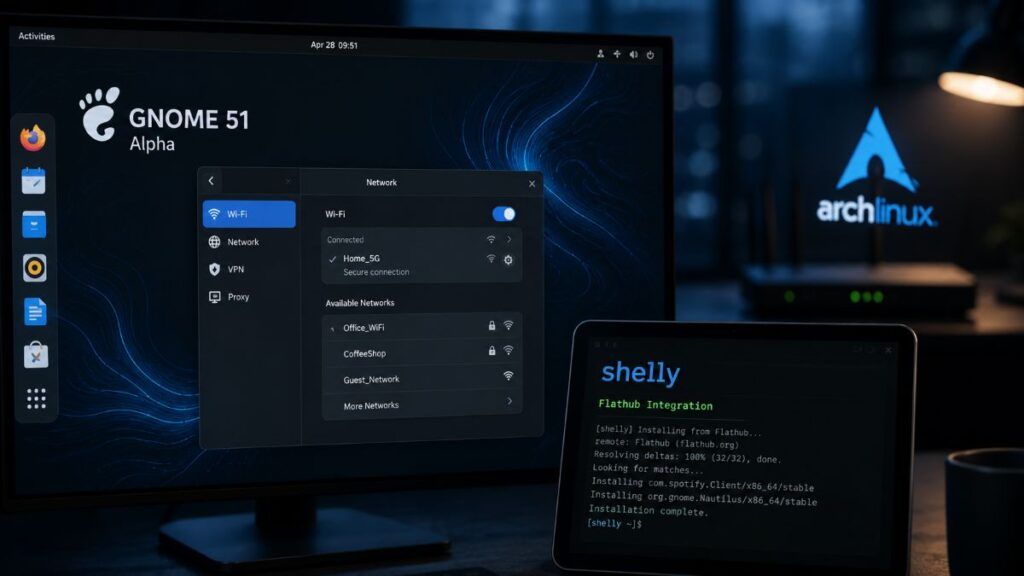 shelly gnome 51 networkmanager 1 58