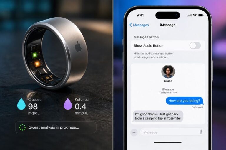smart ring glucosio ios 27 imessage