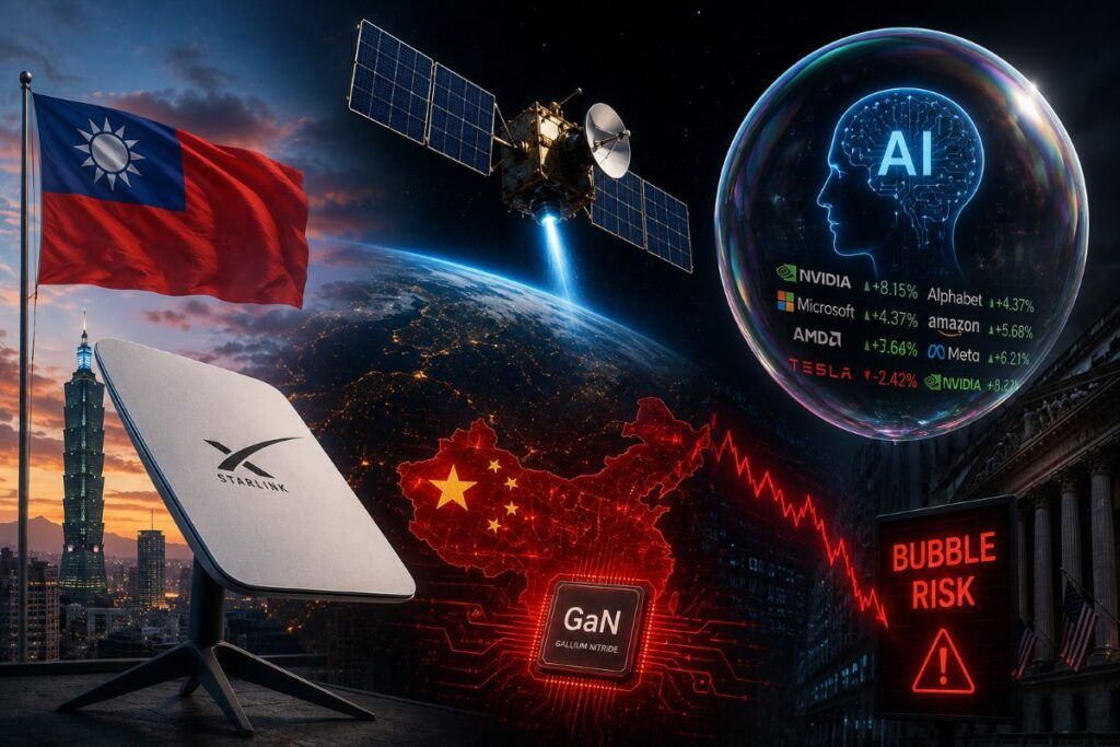 taiwan starlink cina satellite gallio bolla ai