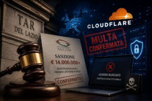 Tar conferma la maximulta Agcom a Cloudflare e rafforza il Piracy Shield. Chi aveva ragione? 19 Tar conferma la maximulta Agcom a Cloudflare e rafforza il Piracy Shield. Chi aveva ragione?