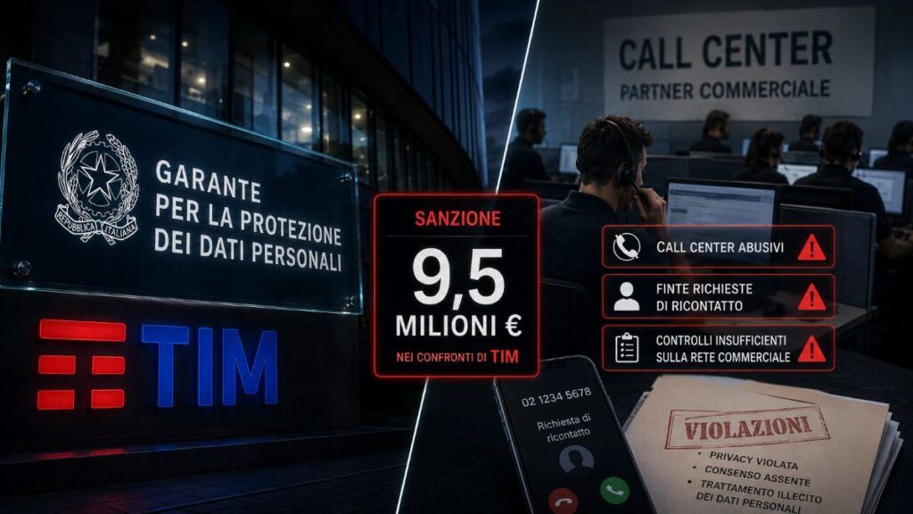 Telemarketing illecito, il Garante multa TIM per 9,5 milioni di euro 2 tim multa garante telemarketing spoofing