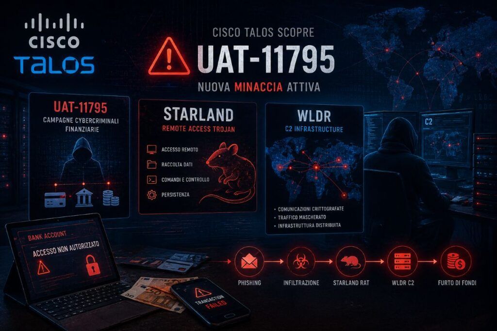 Cisco Talos scova l'inedito Starland RAT e l'infrastruttura di controllo WLDR 2 uat 11795 starland rat