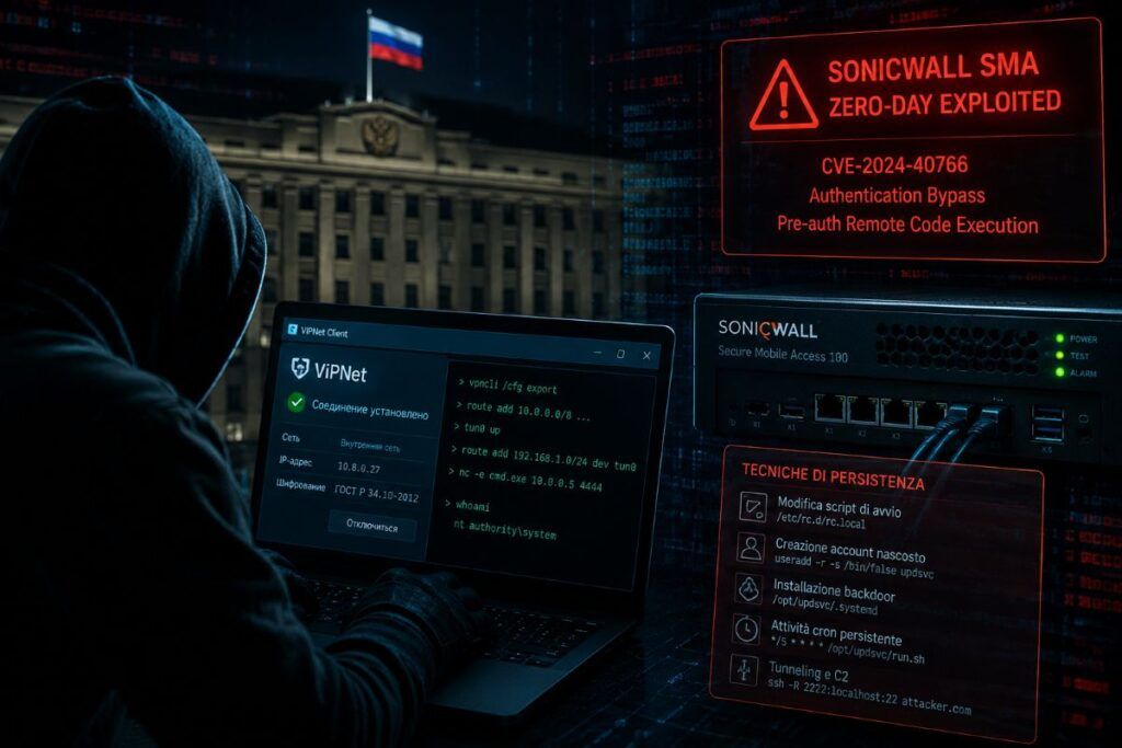 ViPNet usato contro enti russi e due zero-day SonicWall danno accesso root 2 vipnet russia zero day sonicwall
