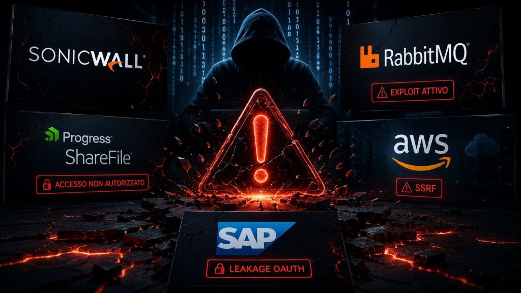 SonicWall, RabbitMQ, ShareFile, AWS e SAP colpiti da falle critiche. Ecco cosa fare 2 vulnerabilita sonicwall rabbitmq sharefile aws sap