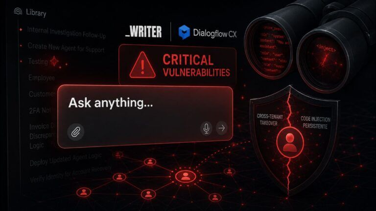 writer ai dialogflow cx vulnerabilita agenti ai