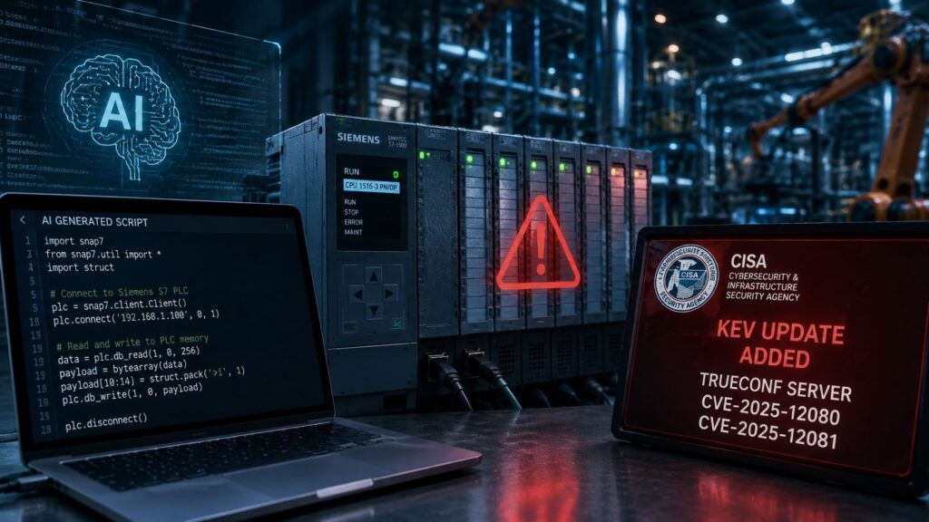 AI genera exploit contro PLC Siemens S7 mentre CISA inserisce TrueConf nel KEV 2 ai exploit siemens plc trueconf kev