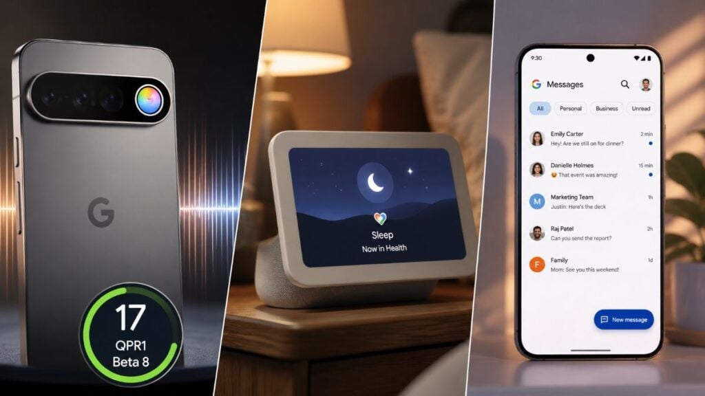 Android 17 corregge l’audio e Google riorganizza messaggi e salute 2 android 17 audio google messages nest hub health