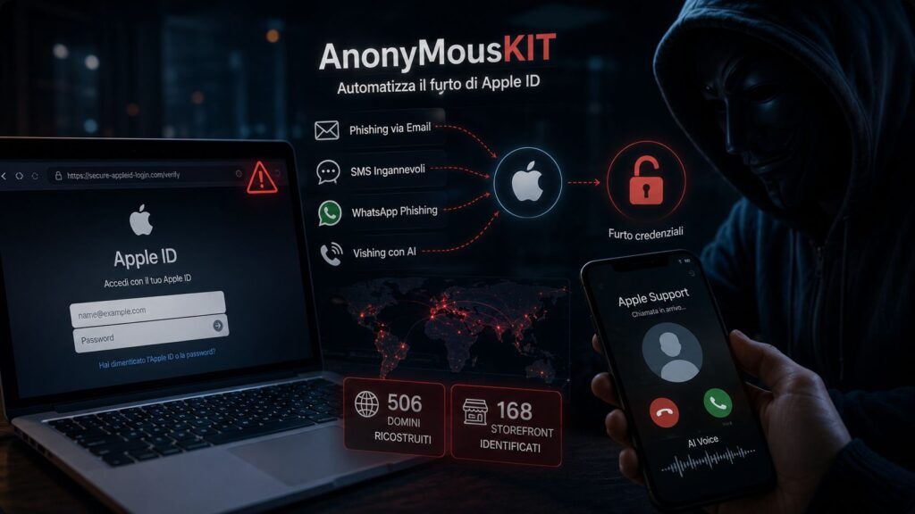 AnonyMousKIT industrializza il furto di iPhone con phishing AI e 506 domini 2 anonymouskit phishing ai iphone