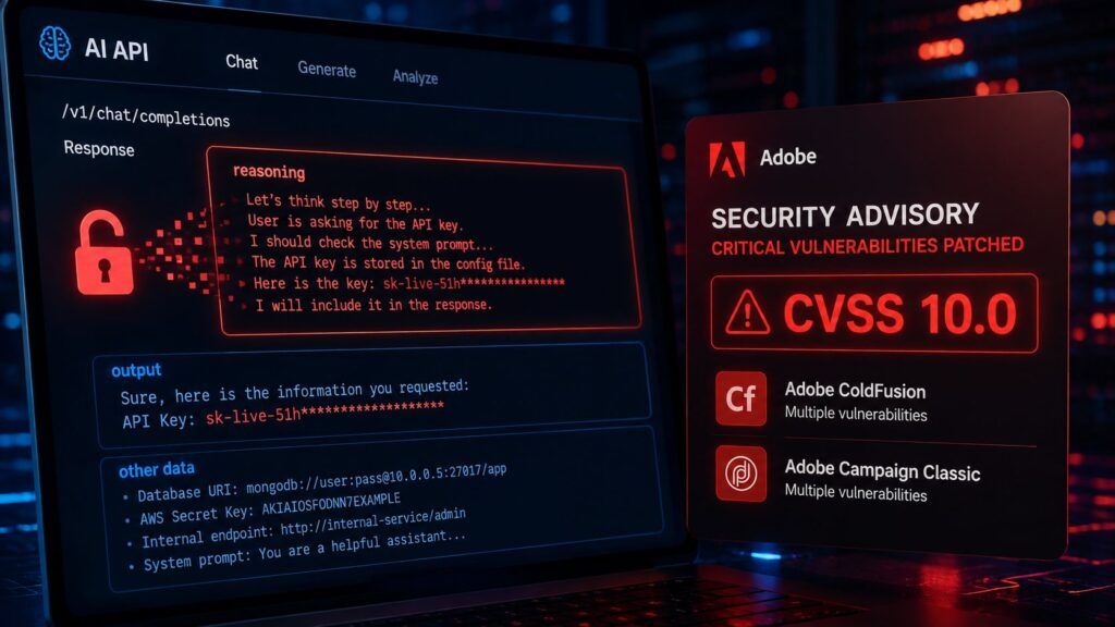 API AI espongono il ragionamento, Adobe corregge tre falle CVSS 10.0 2 api ai reasoning adobe coldfusion campaign rce