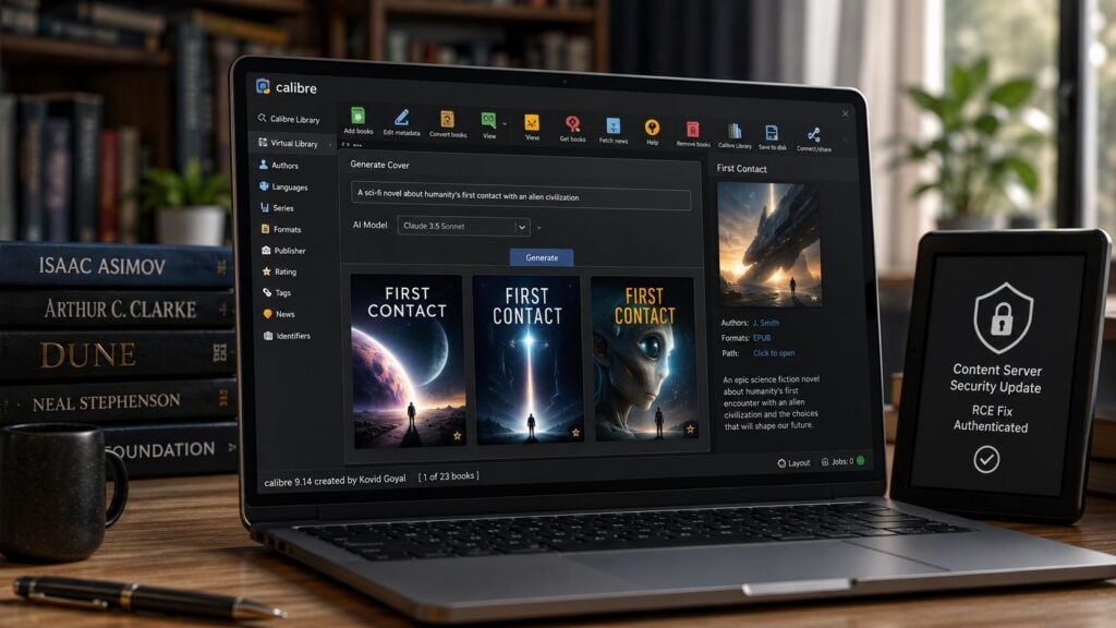 Calibre 9.14 genera copertine con l’AI e corregge una RCE nel Content Server 2 calibre 9 14