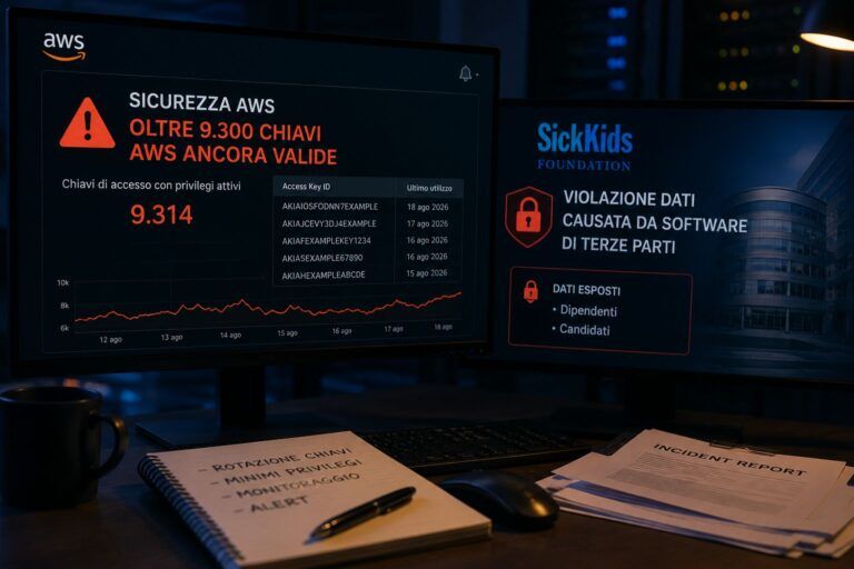 chiavi aws esposte sickkids data breach