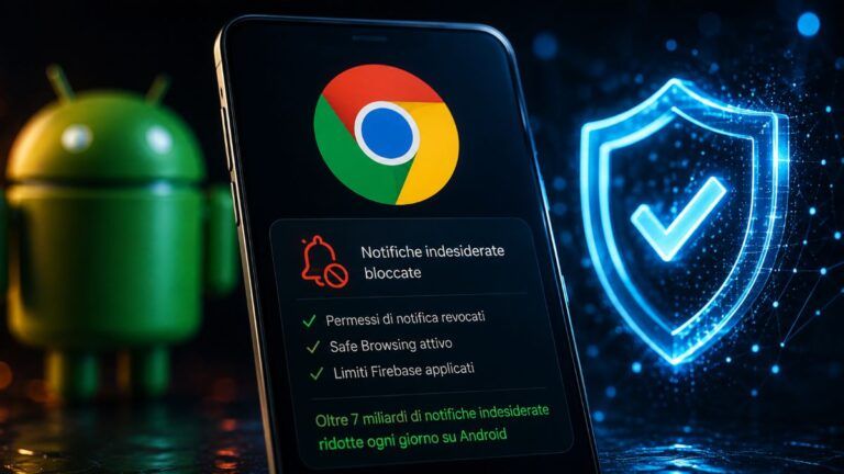 chrome android notifiche spam safe browsing fcm