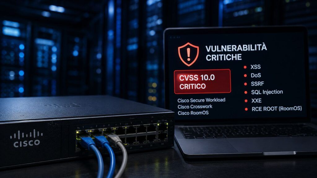 Cisco corregge falle CVSS 10 in Secure Workload, Crosswork e reti industriali 2 cisco secure workload crosswork roomos industrial vulnerabilita