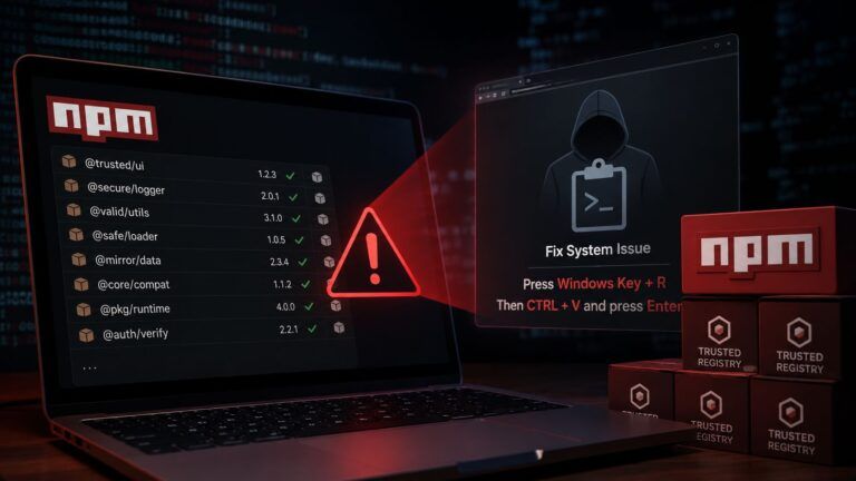 clickfix npm mirror phishing cloudflare