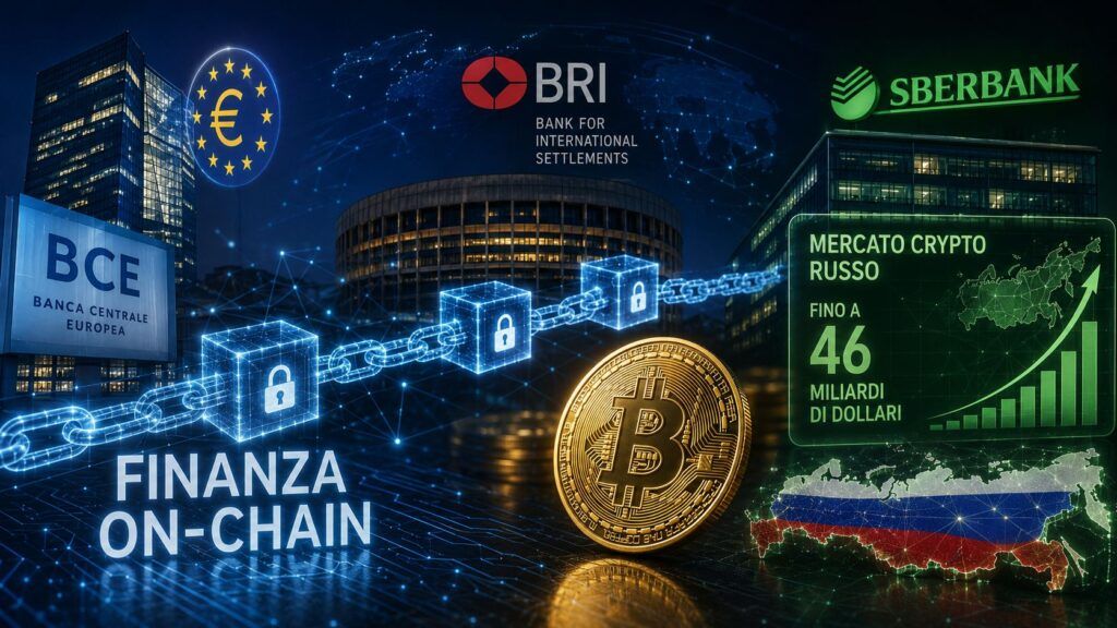 Crypto dentro la finanza: BCE e BRI accelerano on-chain, Russia apre ai 46 miliardi 2 crypto finanza bce bri russia sberbank bitcoin