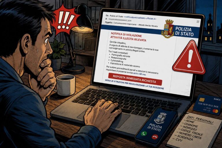 false email polizia indagine reati phishing