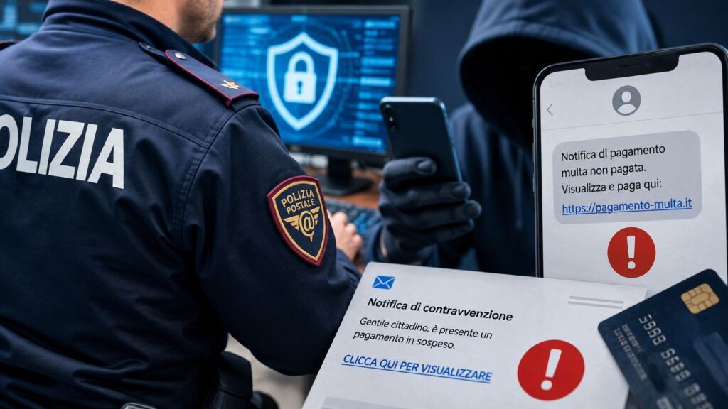false multe phishing polizia sms email carte
