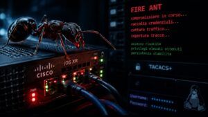 Fire Ant colpisce Cisco IOS XR e TACACS: router trasformati in piattaforme di spionaggio 3 Fire Ant colpisce Cisco IOS XR e TACACS: router trasformati in piattaforme di spionaggio