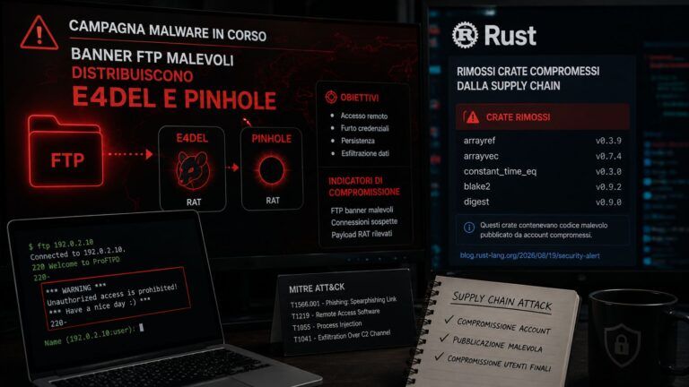 ftp e4del pinhole rust arrayref supply chain
