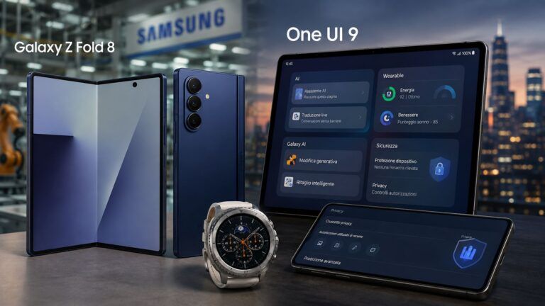 galaxy z fold 8 produzione one ui 9 s26 watch tab s9