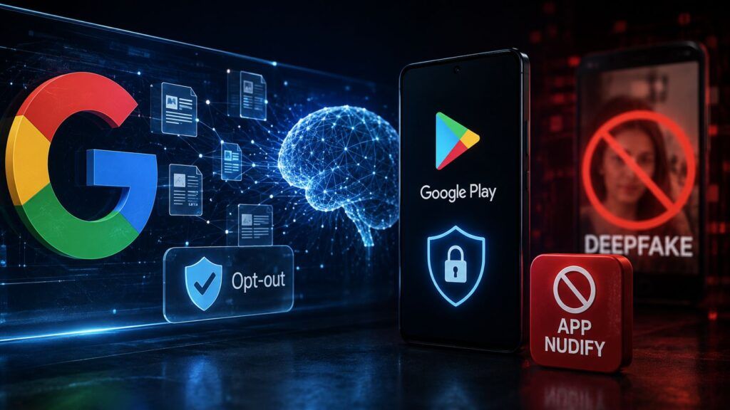 Google ridisegna le regole dell’AI: training libero, opt-out e stop ai nudify 2 google ai copyright opt out ncii play