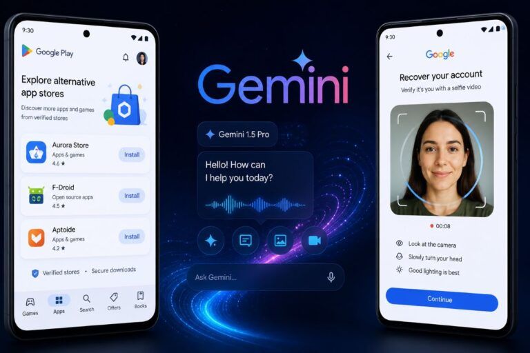google android store alternativi gemini video selfie