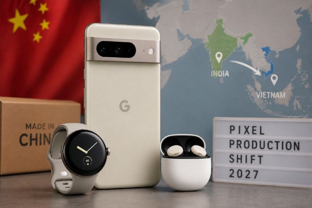 google pixel produzione cina india vietnam 2027