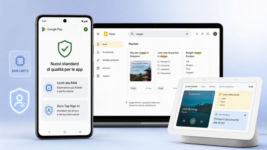 Google Play stringe sulla RAM, Keep migliora la ricerca e Home corregge i bug 2 google play ram keep home migrazione app