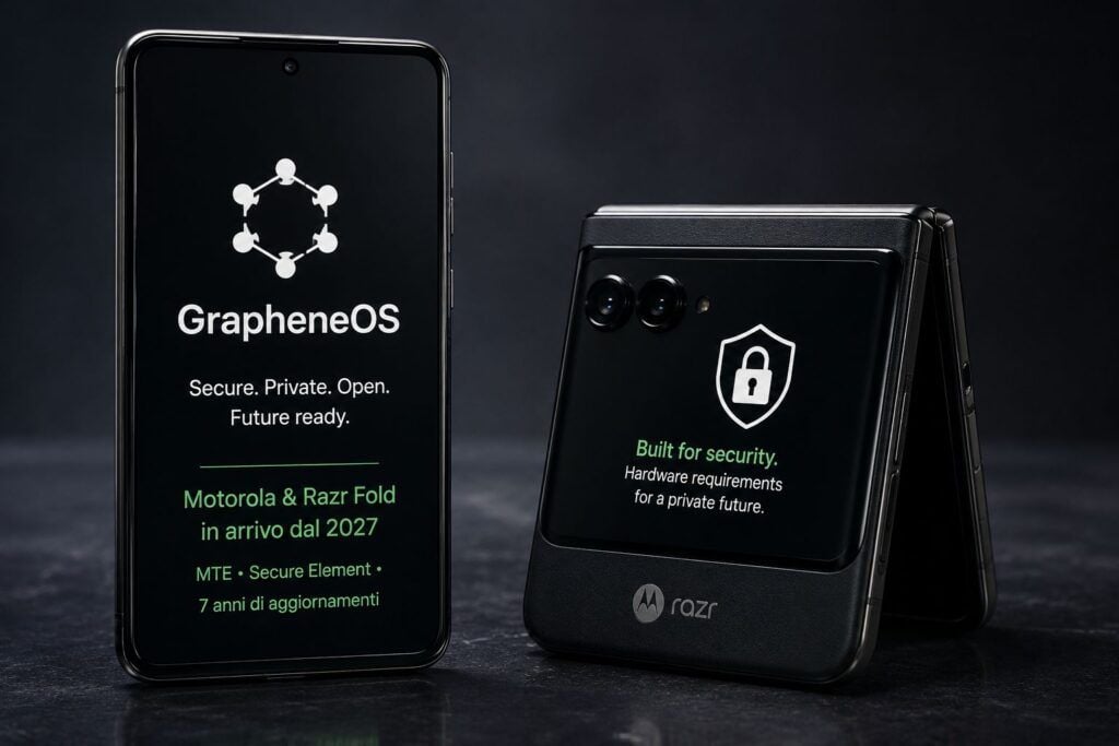 GrapheneOS prepara Motorola e Razr Fold: sette anni di aggiornamenti diventano requisito 2 grapheneos motorola razr fold sette anni