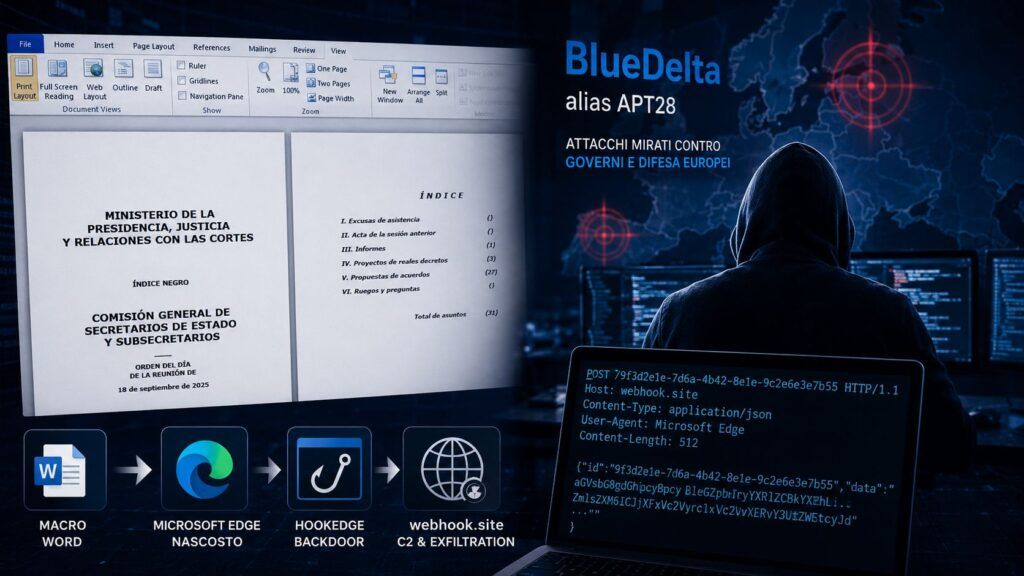 BlueDelta colpisce difesa e diplomazia europea con la backdoor HOOKEDGE 2 hookedge apt28