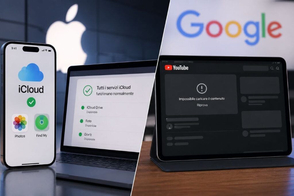 iCloud e Find My vanno in tilt mentre YouTube perde dettagli video su iPad 2 icloud find my outage youtube ipad bug