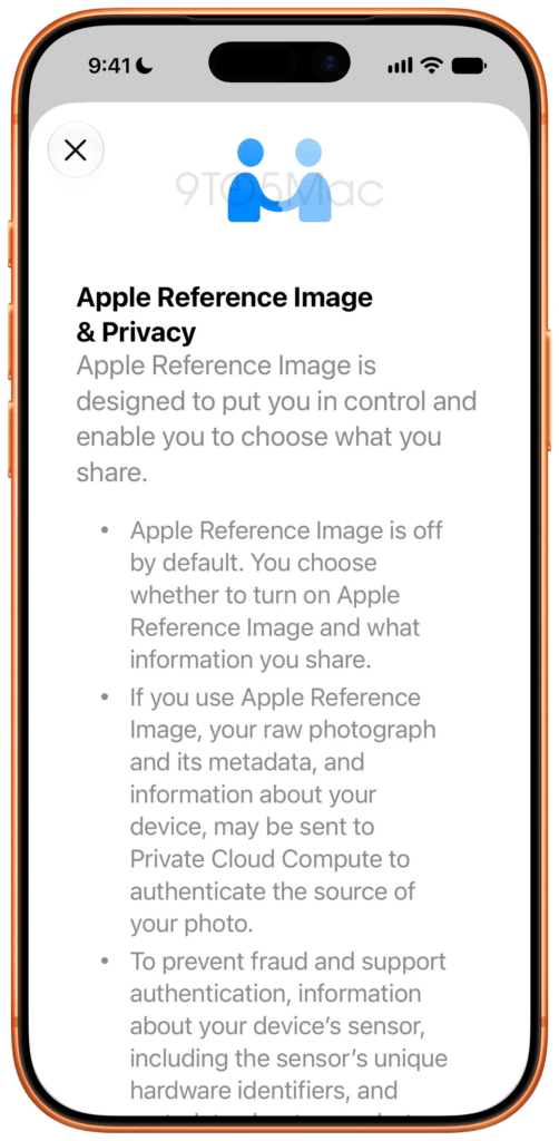 iOS 27 prepara Reference Image per certificare le foto scattate con iPhone 3 image 230