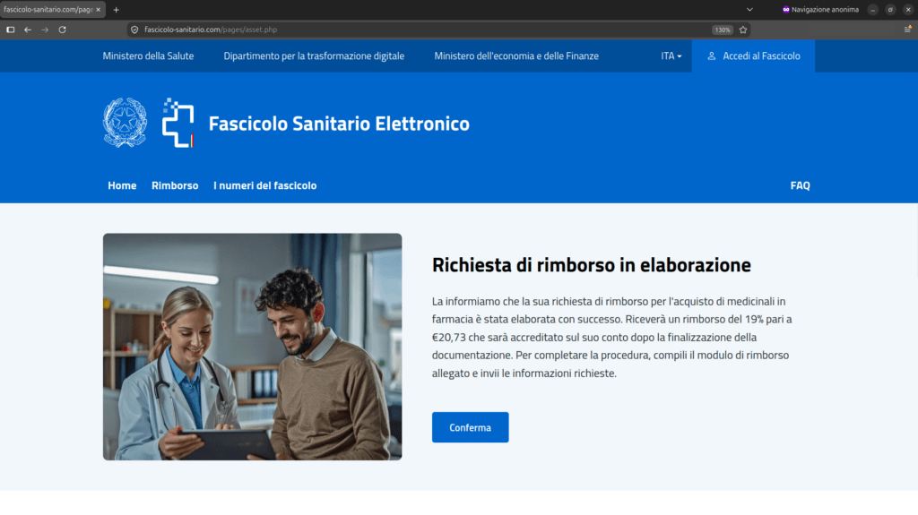 Falso rimborso farmaci usa il Fascicolo Sanitario per rubare dati e carte 3 image 328